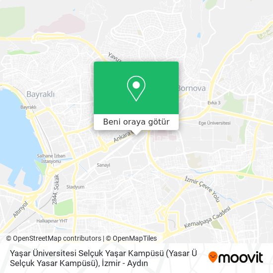 Yaşar Üniversitesi Selçuk Yaşar Kampüsü (Yasar Ü Selçuk Yasar Kampüsü) harita