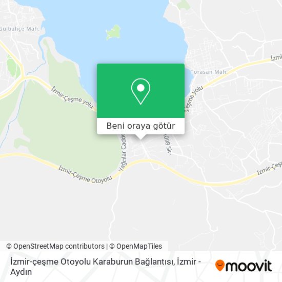 İzmir-çeşme Otoyolu Karaburun Bağlantısı harita