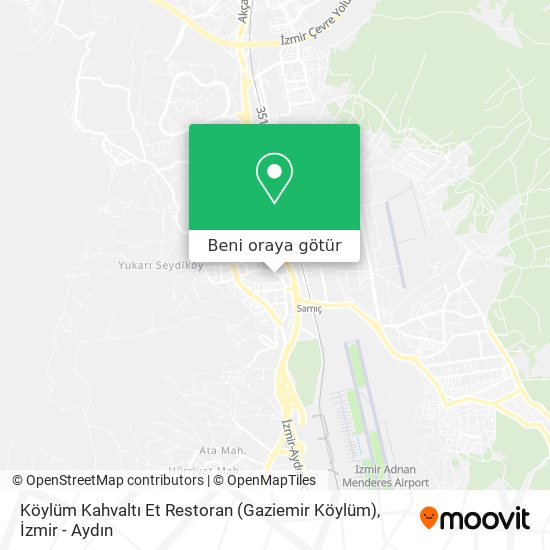 Köylüm Kahvaltı Et Restoran (Gaziemir Köylüm) harita
