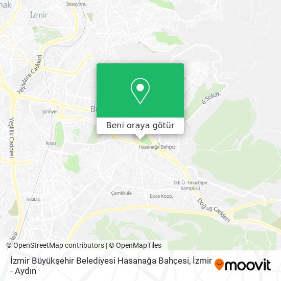 İzmir Büyükşehir Belediyesi Hasanağa Bahçesi harita