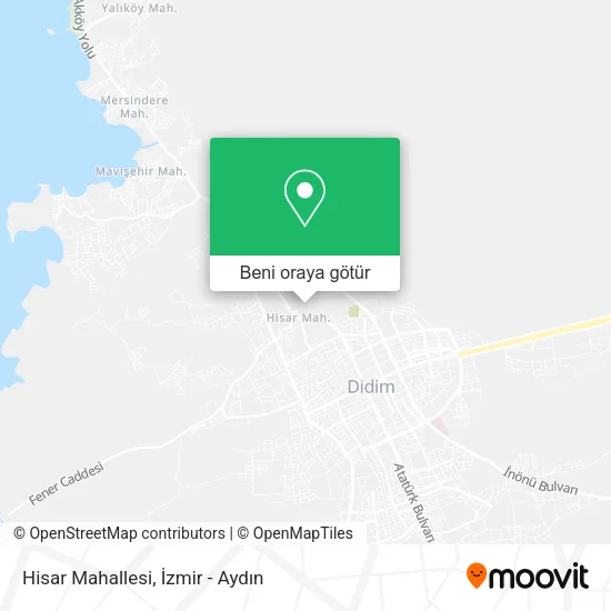 Hisar Mahallesi harita