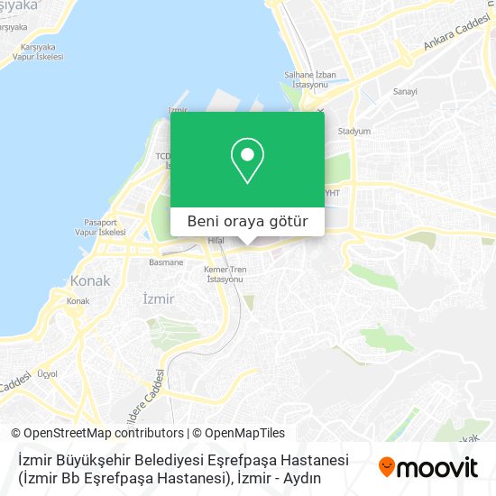 İzmir Büyükşehir Belediyesi Eşrefpaşa Hastanesi (İzmir Bb Eşrefpaşa Hastanesi) harita
