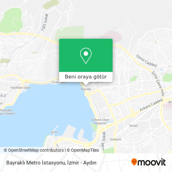 Bayraklı Metro İstasyonu harita