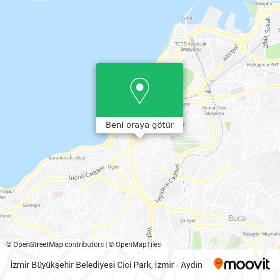 İzmir Büyükşehir Belediyesi Cici Park harita