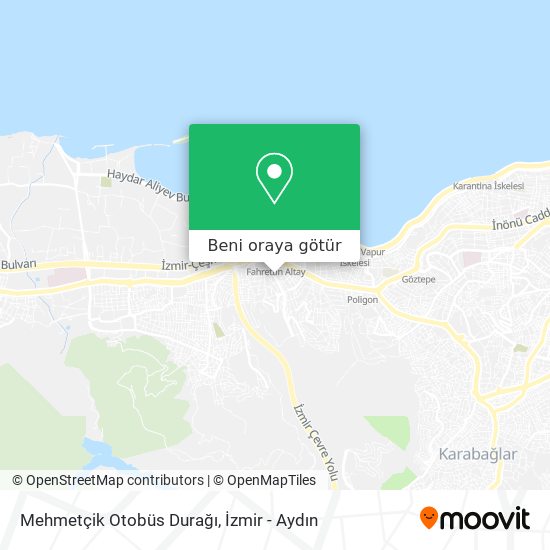 Mehmetçik Otobüs Durağı harita