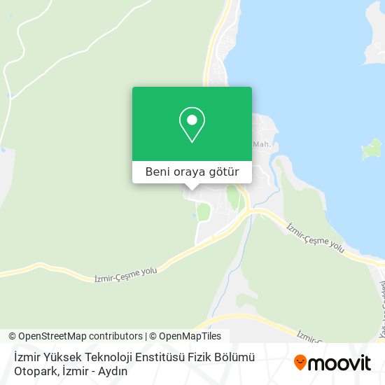 İzmir Yüksek Teknoloji Enstitüsü Fizik Bölümü Otopark harita
