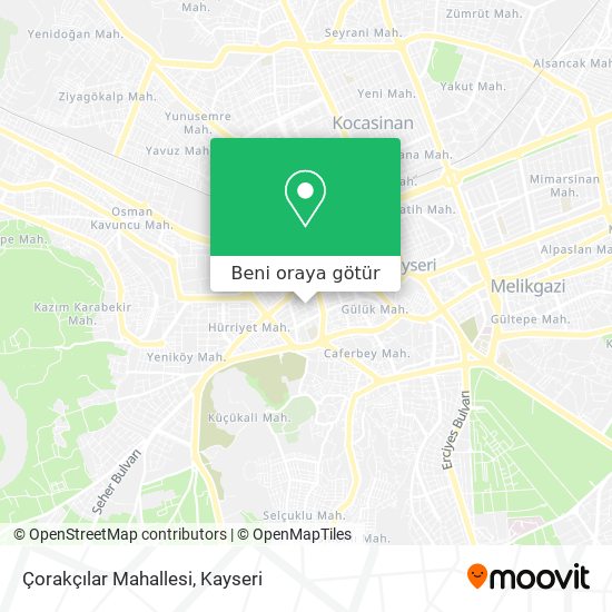 Çorakçılar Mahallesi harita