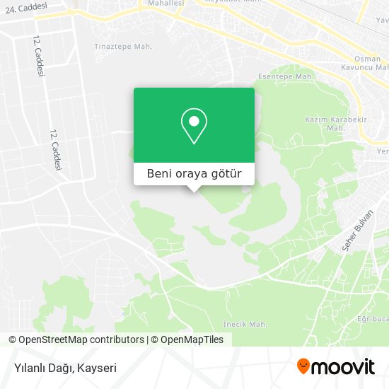 Yılanlı Dağı harita