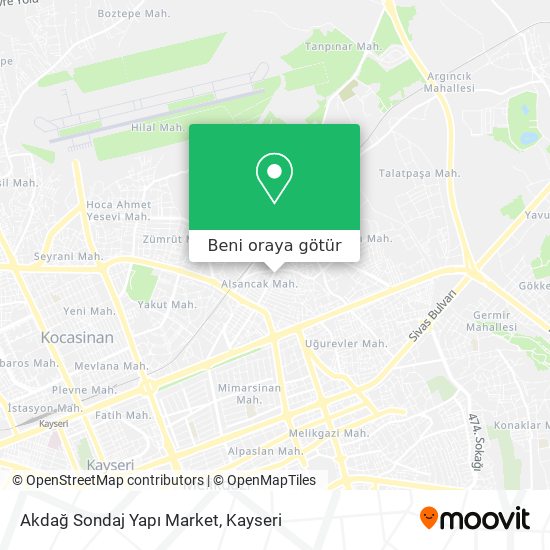 Akdağ Sondaj Yapı Market harita
