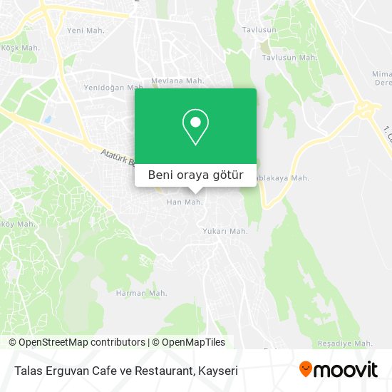 Talas Erguvan Cafe ve Restaurant harita