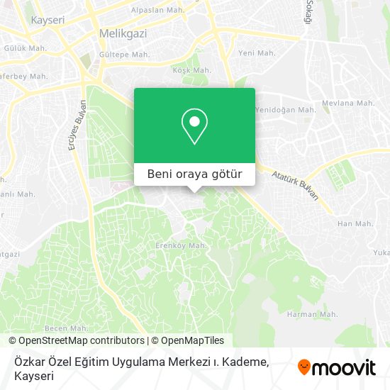 Özkar Özel Eğitim Uygulama Merkezi ı. Kademe harita