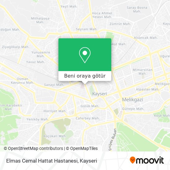 Elmas Cemal Hattat Hastanesi harita
