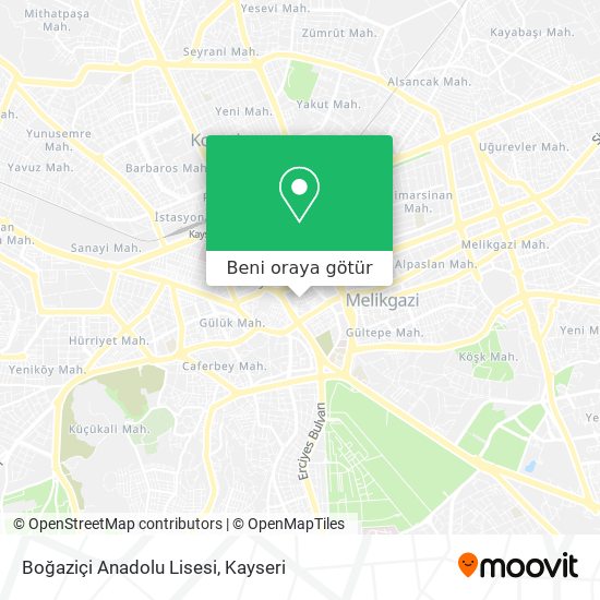 Boğaziçi Anadolu Lisesi harita