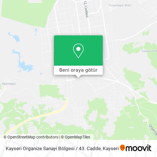 Kayseri Organize Sanayi Bölgesi / 43. Cadde harita