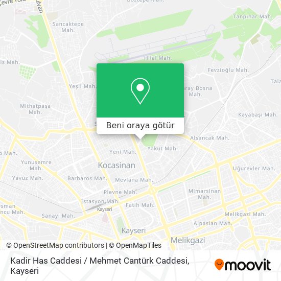 Kadir Has Caddesi / Mehmet Cantürk Caddesi harita