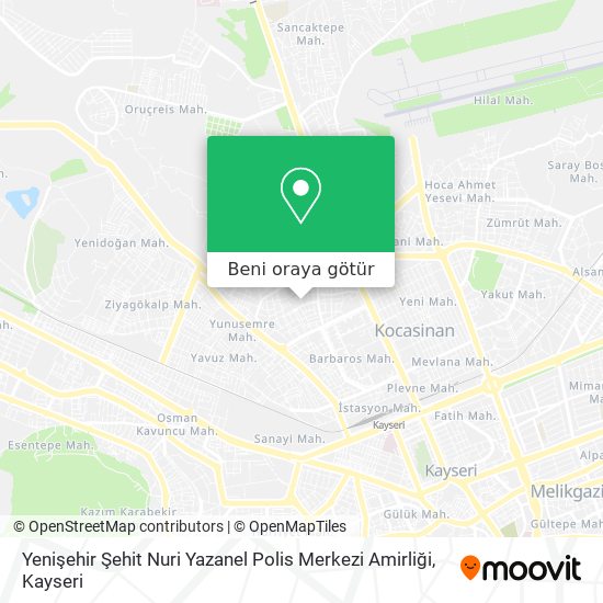 Yenişehir Şehit Nuri Yazanel Polis Merkezi Amirliği harita