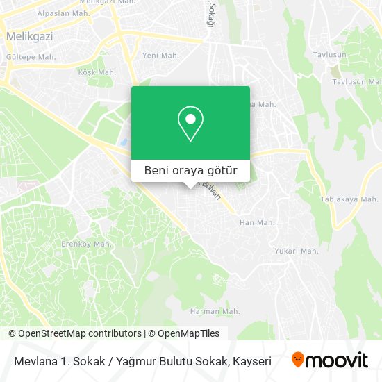 Mevlana 1. Sokak / Yağmur Bulutu Sokak harita