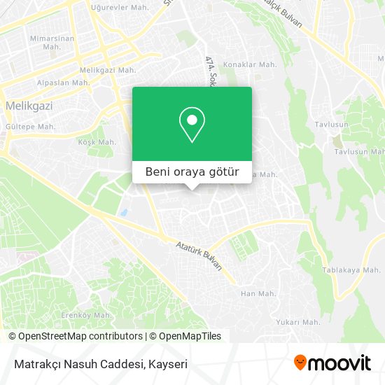 Matrakçı Nasuh Caddesi harita