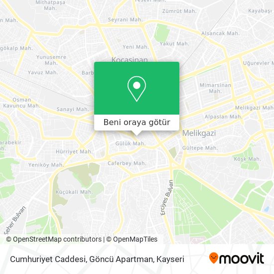 Cumhuriyet Caddesi, Göncü Apartman harita