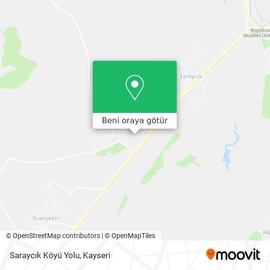 Saraycık Köyü Yolu harita