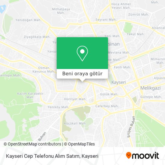 Kayseri Cep Telefonu Alım Satım harita