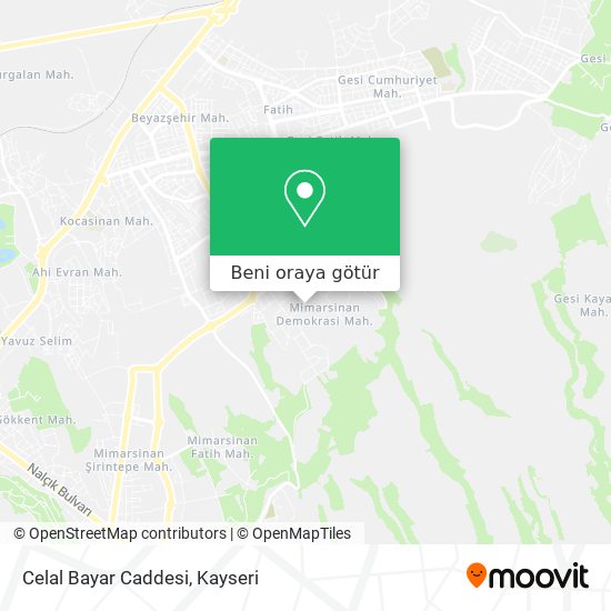 Celal Bayar Caddesi harita