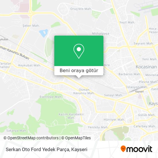 Serkan Oto Ford Yedek Parça harita