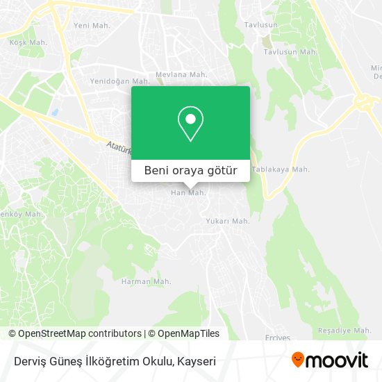 Derviş Güneş İlköğretim Okulu harita