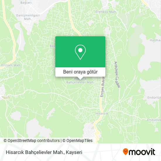 Hisarcık Bahçelievler Mah. harita