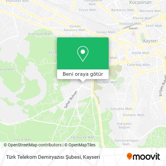 Türk Telekom Demiryazısı Şubesi harita