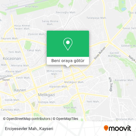 Erciyesevler Mah. harita