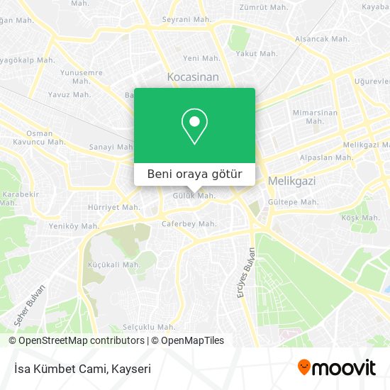 İsa Kümbet Cami harita