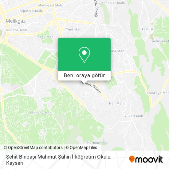 Şehit Binbaşı Mahmut Şahin İlköğretim Okulu harita