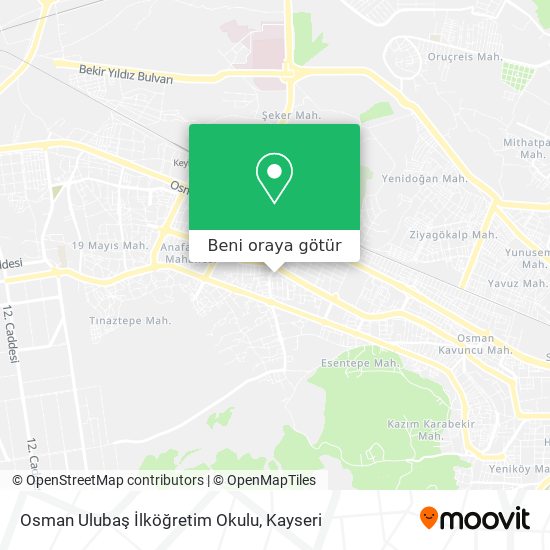 Osman Ulubaş İlköğretim Okulu harita