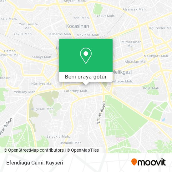 Efendiağa Cami harita