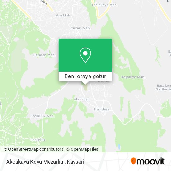 Akçakaya Köyü Mezarlığı harita