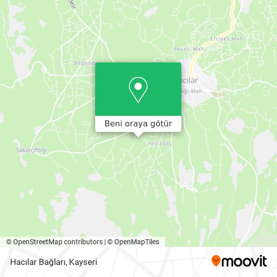 Hacılar Bağları harita