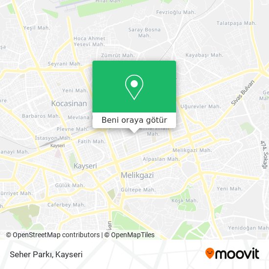 Seher Parkı harita