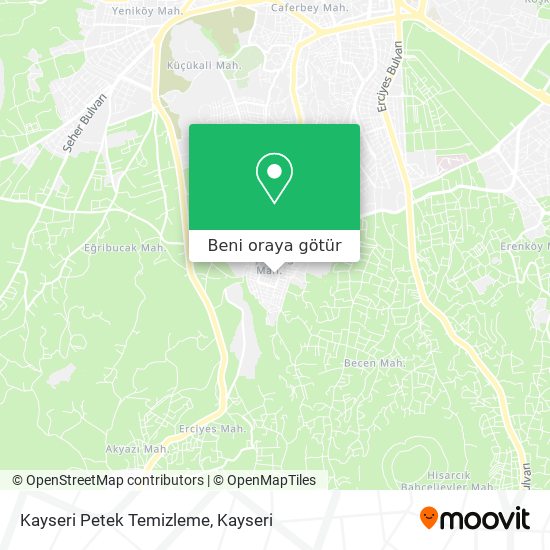 Kayseri Petek Temizleme harita