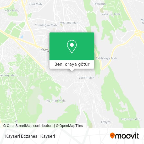 Kayseri Eczanesi harita