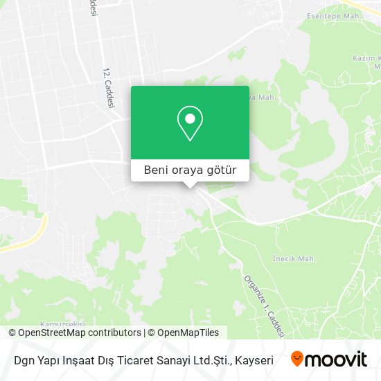 Dgn Yapı Inşaat Dış Ticaret Sanayi Ltd.Şti. harita