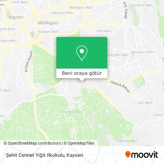 Şehit Cennet Yiğit Ilkokulu harita