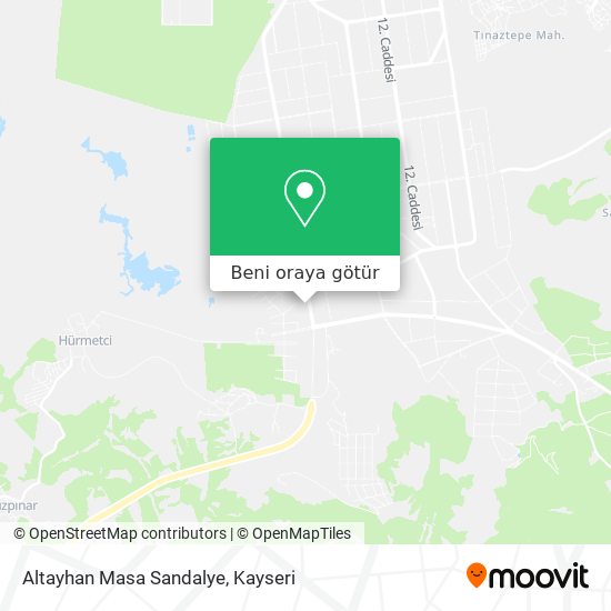 Altayhan Masa Sandalye harita