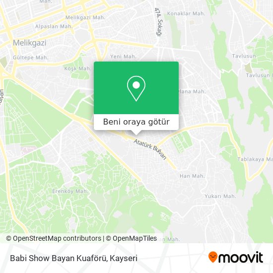 Babi Show Bayan Kuaförü harita
