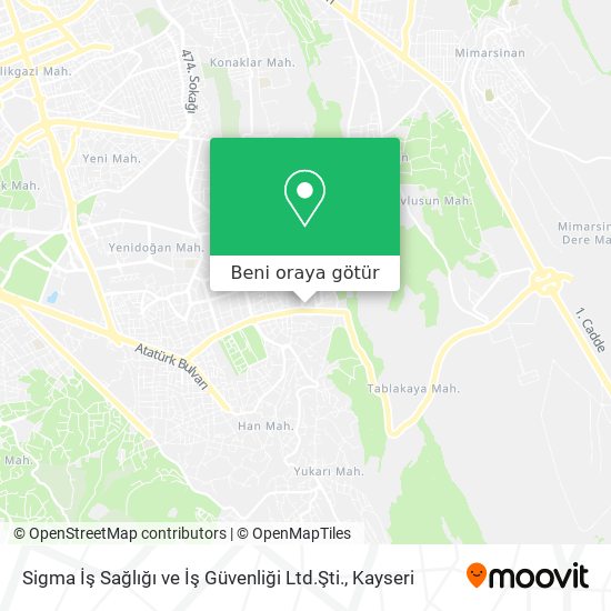 Sigma İş Sağlığı ve İş Güvenliği Ltd.Şti. harita