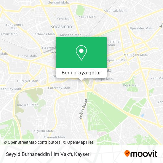 Seyyid Burhaneddin İlim Vakfı harita