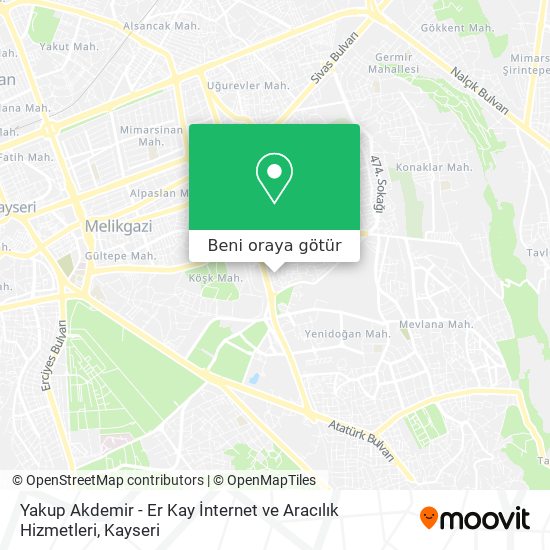 Yakup Akdemir - Er Kay İnternet ve Aracılık Hizmetleri harita