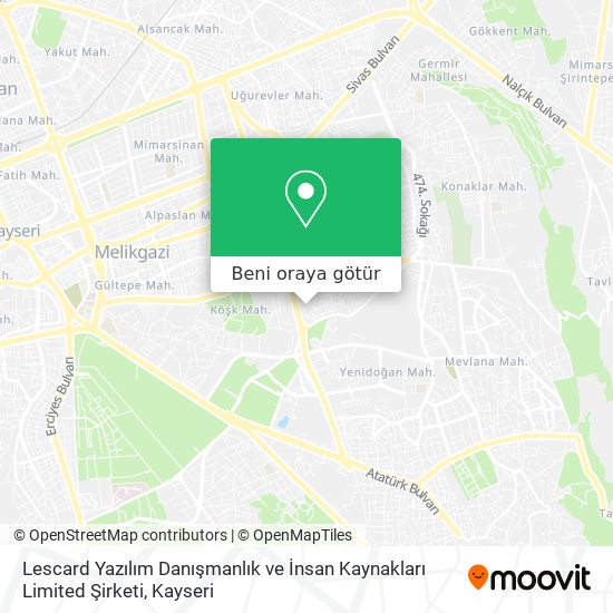 Lescard Yazılım Danışmanlık ve İnsan Kaynakları Limited Şirketi harita