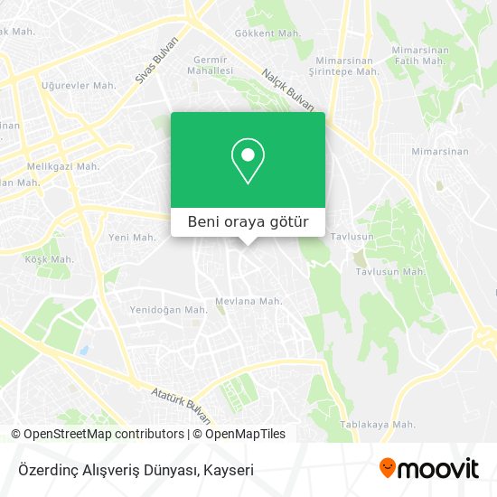 Özerdinç Alışveriş Dünyası harita