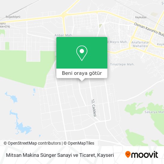 Mitsan Makina Sünger Sanayi ve Ticaret harita